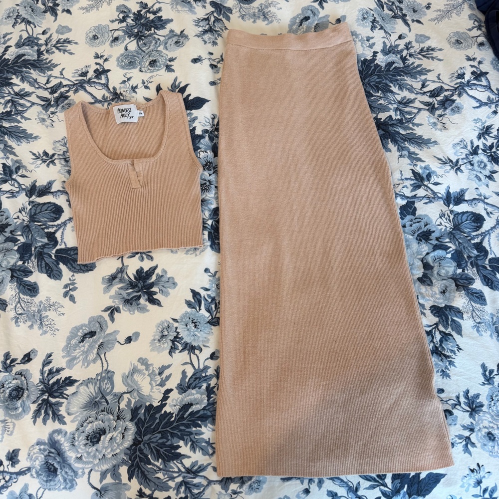 Princess Polly Beige Knit 2 Piece Set